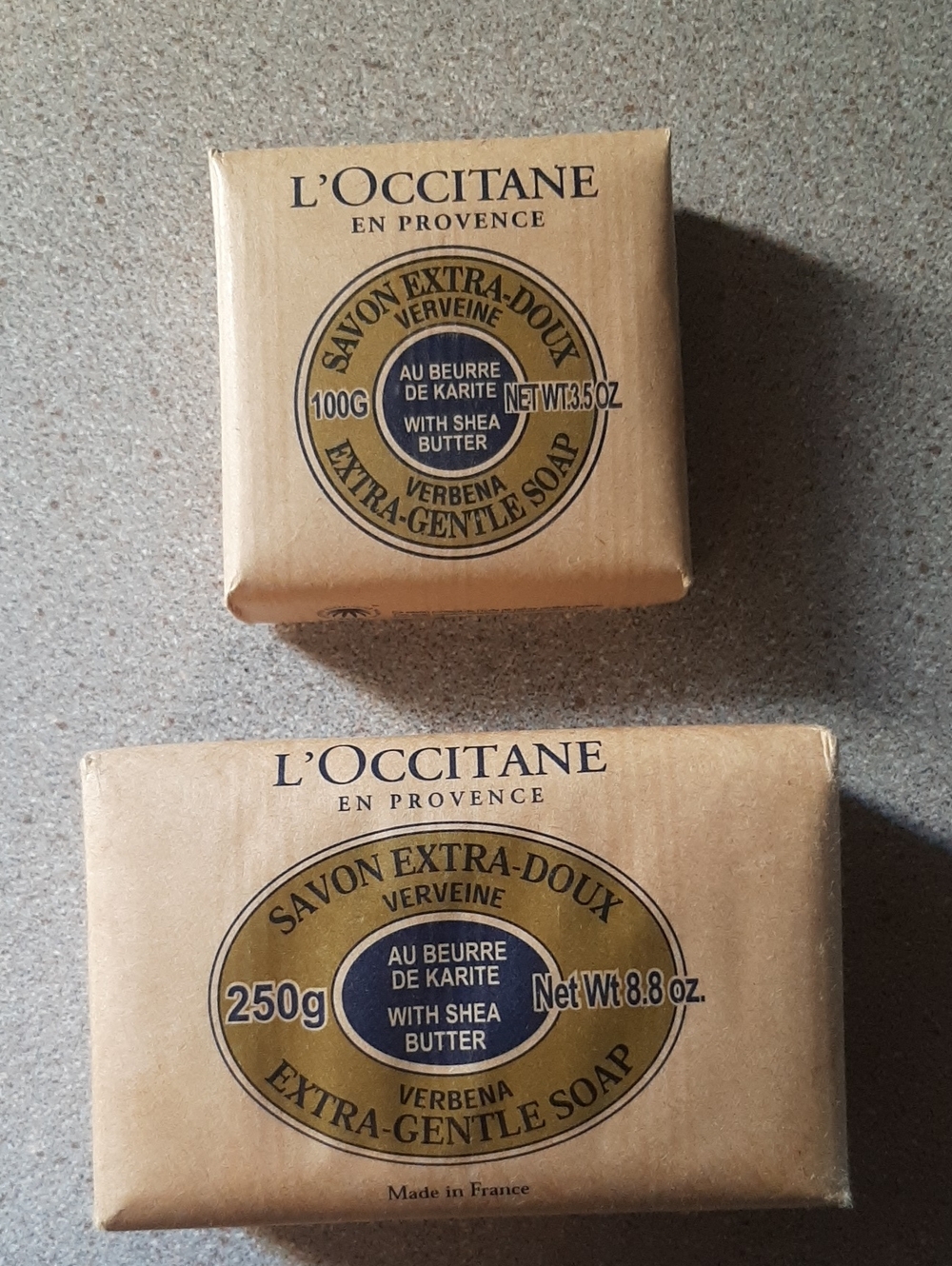 L'Occitane en Provence With Shea Butter Verbena Extra Gentle Soap 8.8oz & 3.5oz